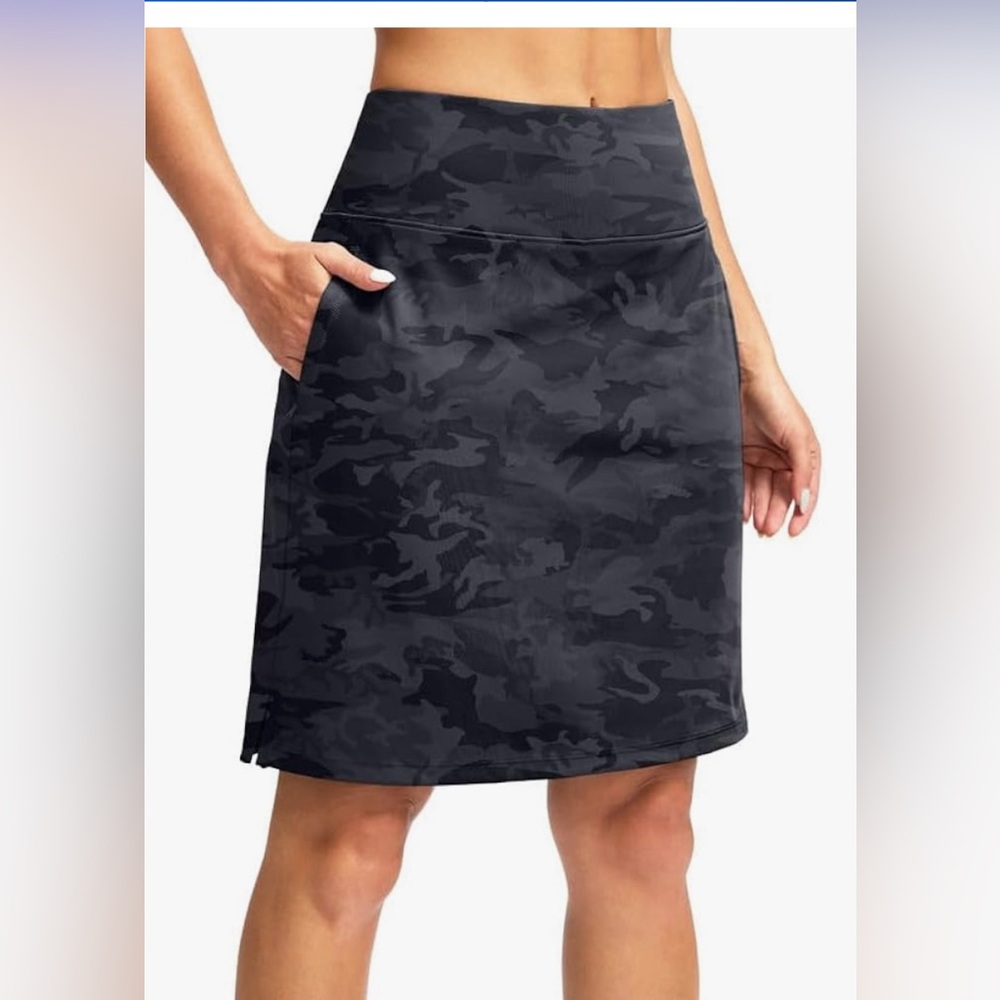 Ladies NWT size 2X tennis skort by Viodia, in a navy & black camouflage pattern - Picture 14 of 16